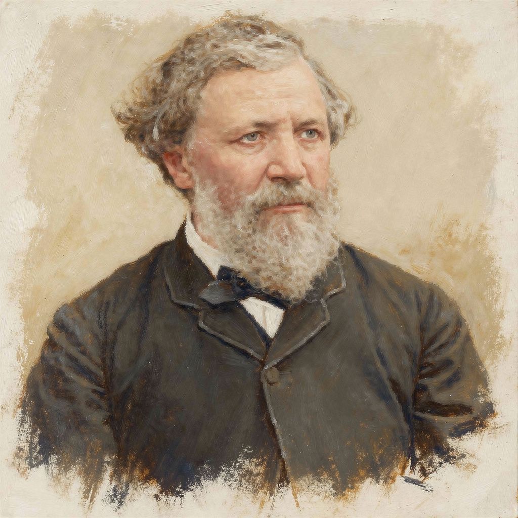 Portrait of Robert Browning, 1812 ~ 1889